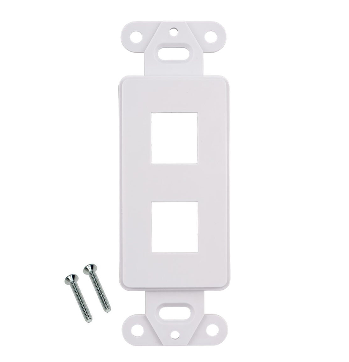 2-Port Keystone Jack Wall Plate Insert Snap-In White RCA F-TYPE RJ45 HDMI LOT