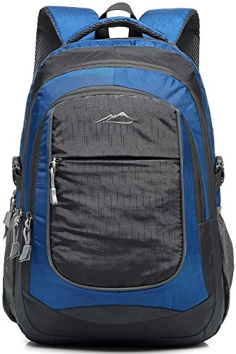 Backpack Bookbag for College Sturdy Travel Business Hiking 15.6 Inch Blue a