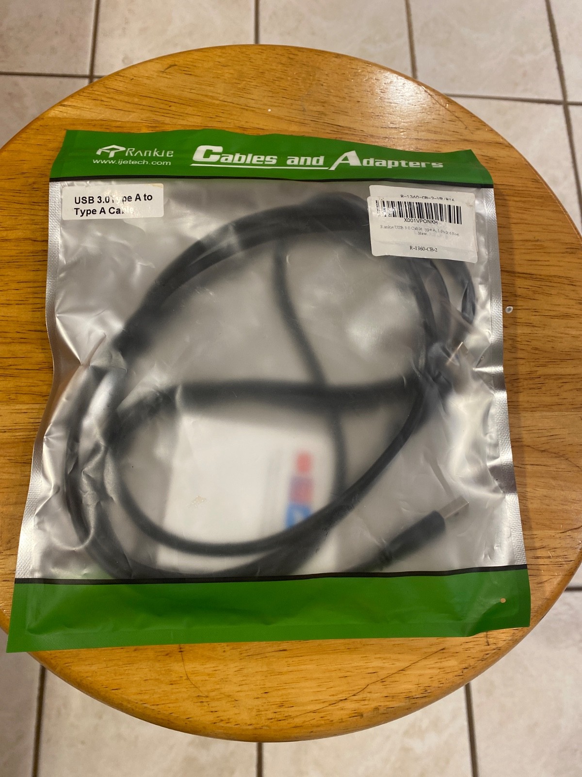 Rankie R-1360A-CB-2-VB/B16 USB 3.0 Type A To Type A Cable 10ft. New