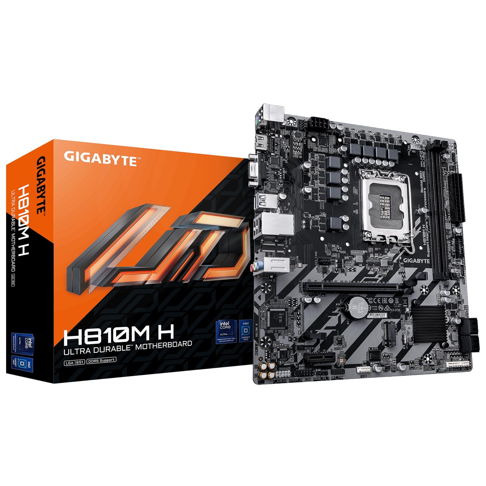 GIGABYTE H810M H Motherboard - Intel Core Ultra (Series 2) CPUs, 4+1+2 Phases VR