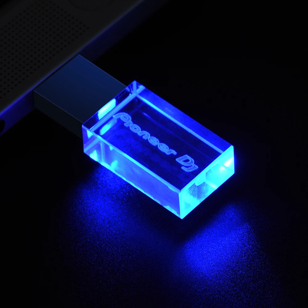 PIONEER DJ LED USB 2.0 PEN DRIVE USB STICK VARIOUS COLORS EXTERNAL SOLID 64/128