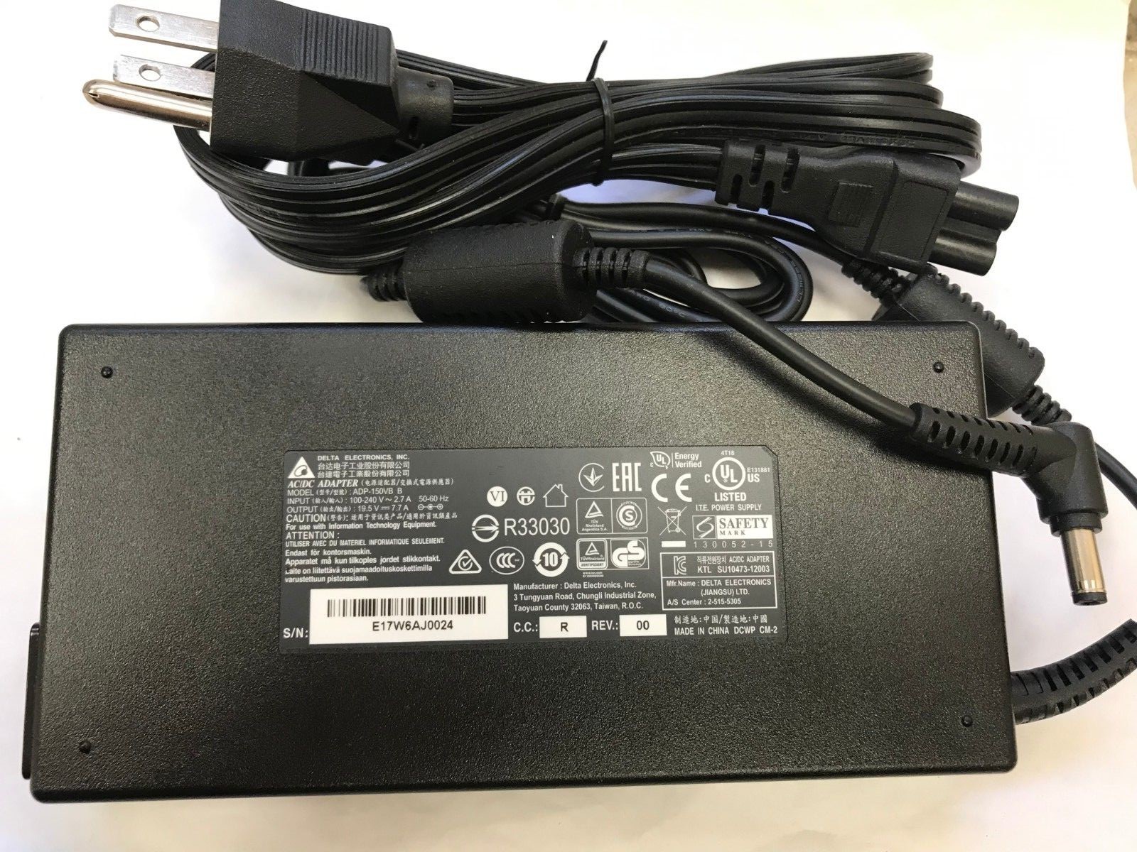 New FOR Delta MSI Laptop Charger AC Adapter ADP-150VB B 150W + Power Cord
