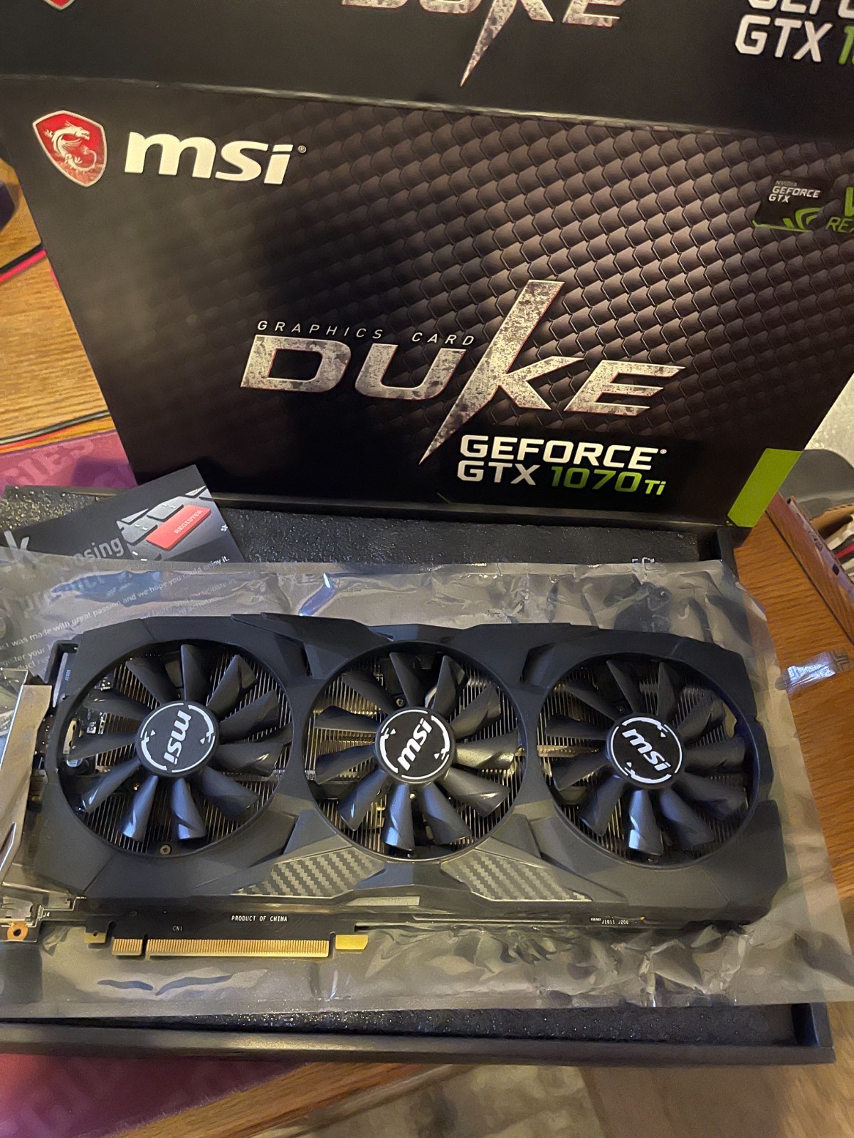 MSI Duke GeForce GTX 1070 Ti 8GB GDDR5 Graphics Card - Read Below - 740