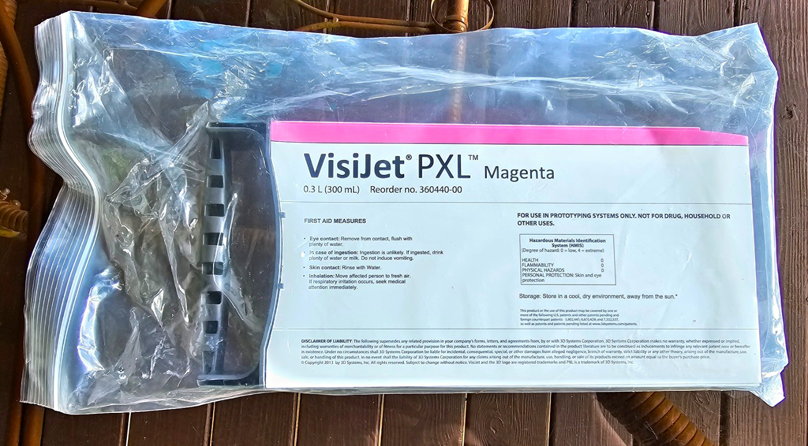 3D Systems Projet 660+ VisiJet PXL Magenta Genuine/Original 0.3L Cartridge