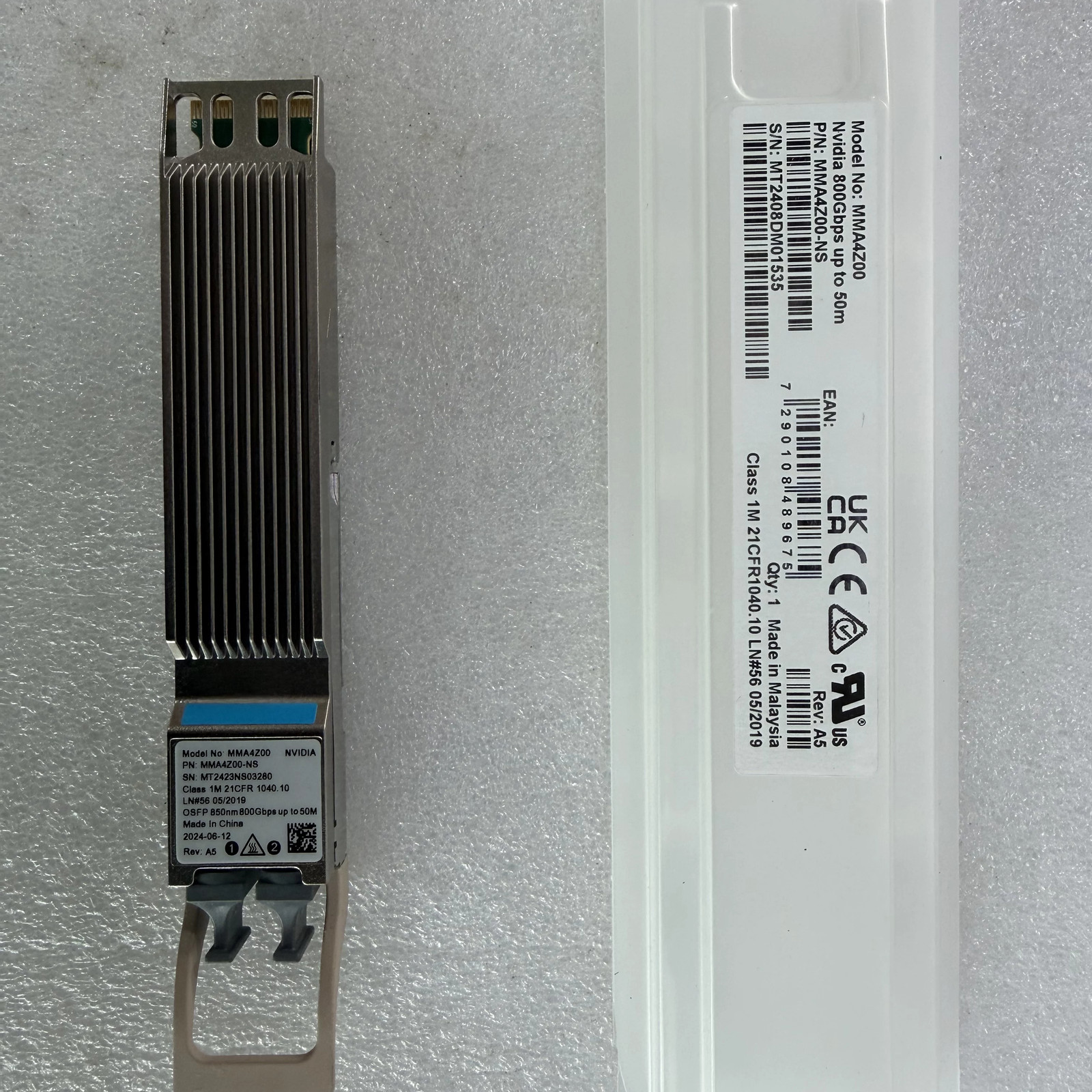 Mellanox MMA4Z00-NS 800G Switch Network Card Module