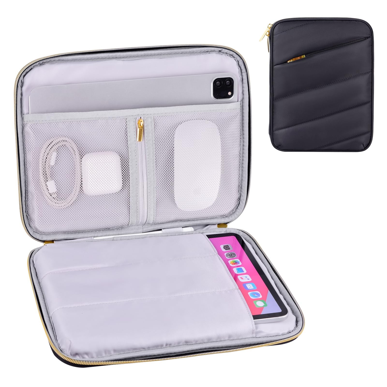 9-11 Inch Carrying Sleeve, Puffy Tablet Case Bag for iPad Pro 11-in (M5), iPad