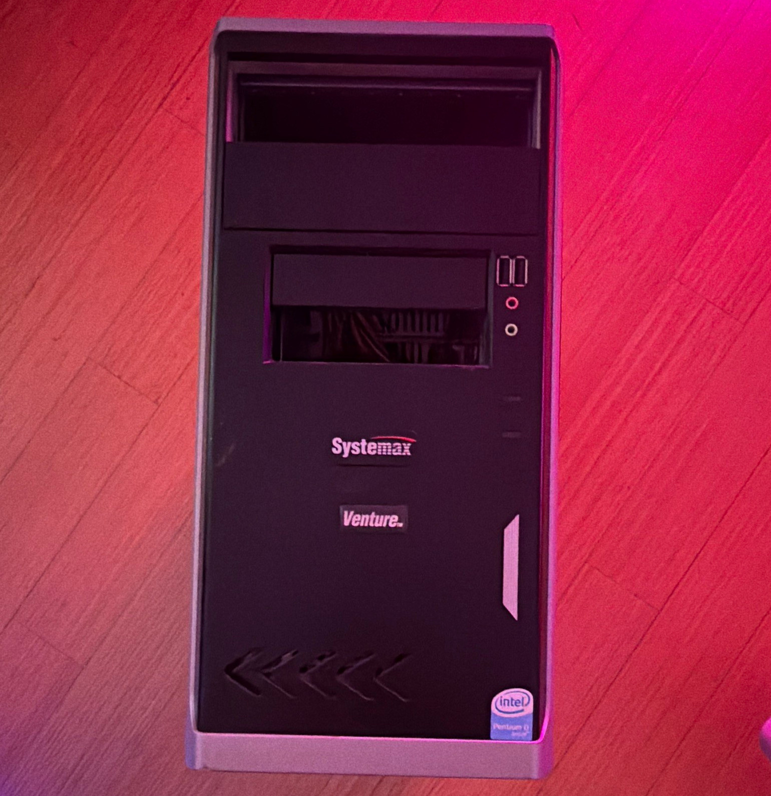 Vintage Systemax Desktop Computer Tower Case + Power Supply – Gutted / AS-IS