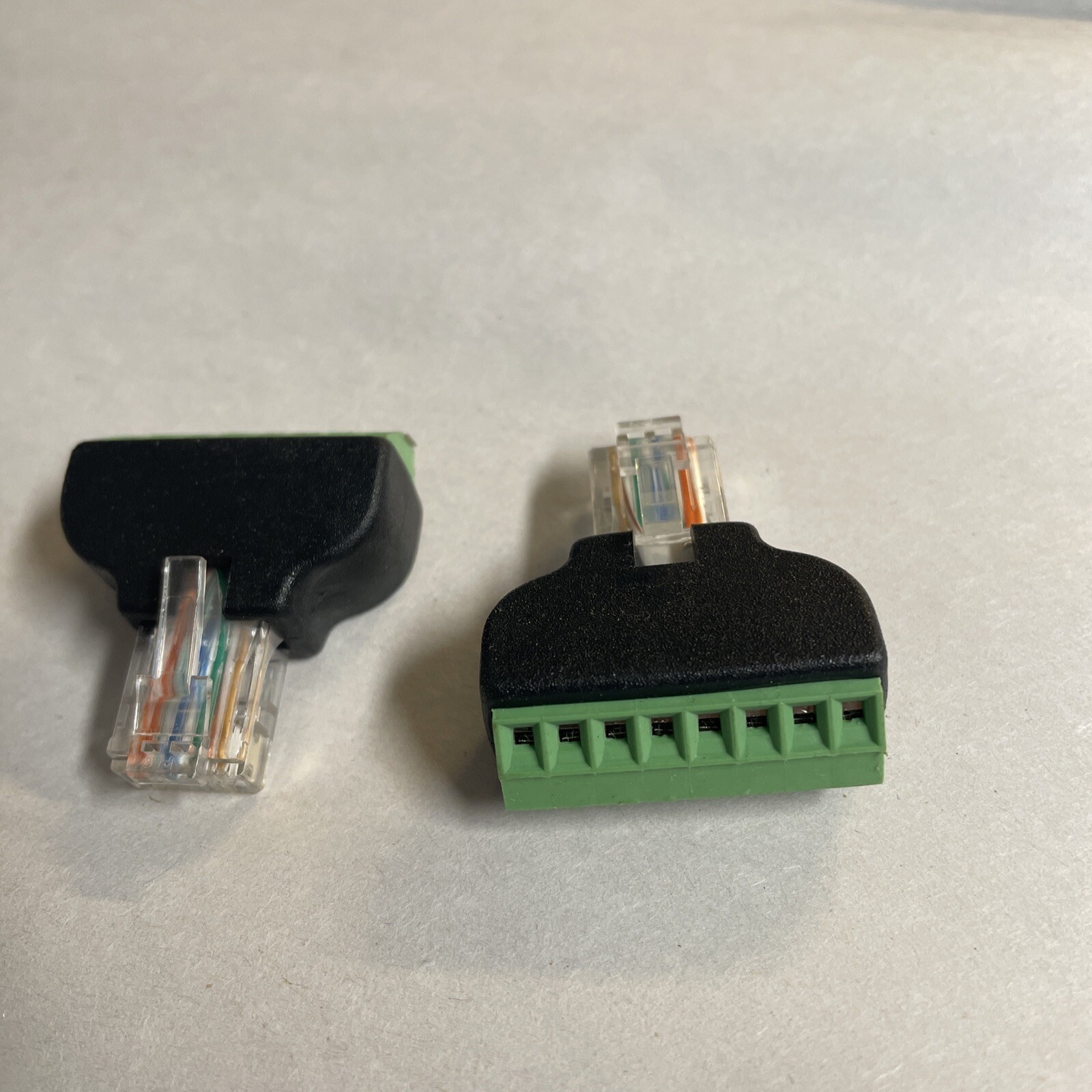 Lot 2 NVT RJ45 NV-RJ45A Terminal Block Adapter @CPU63