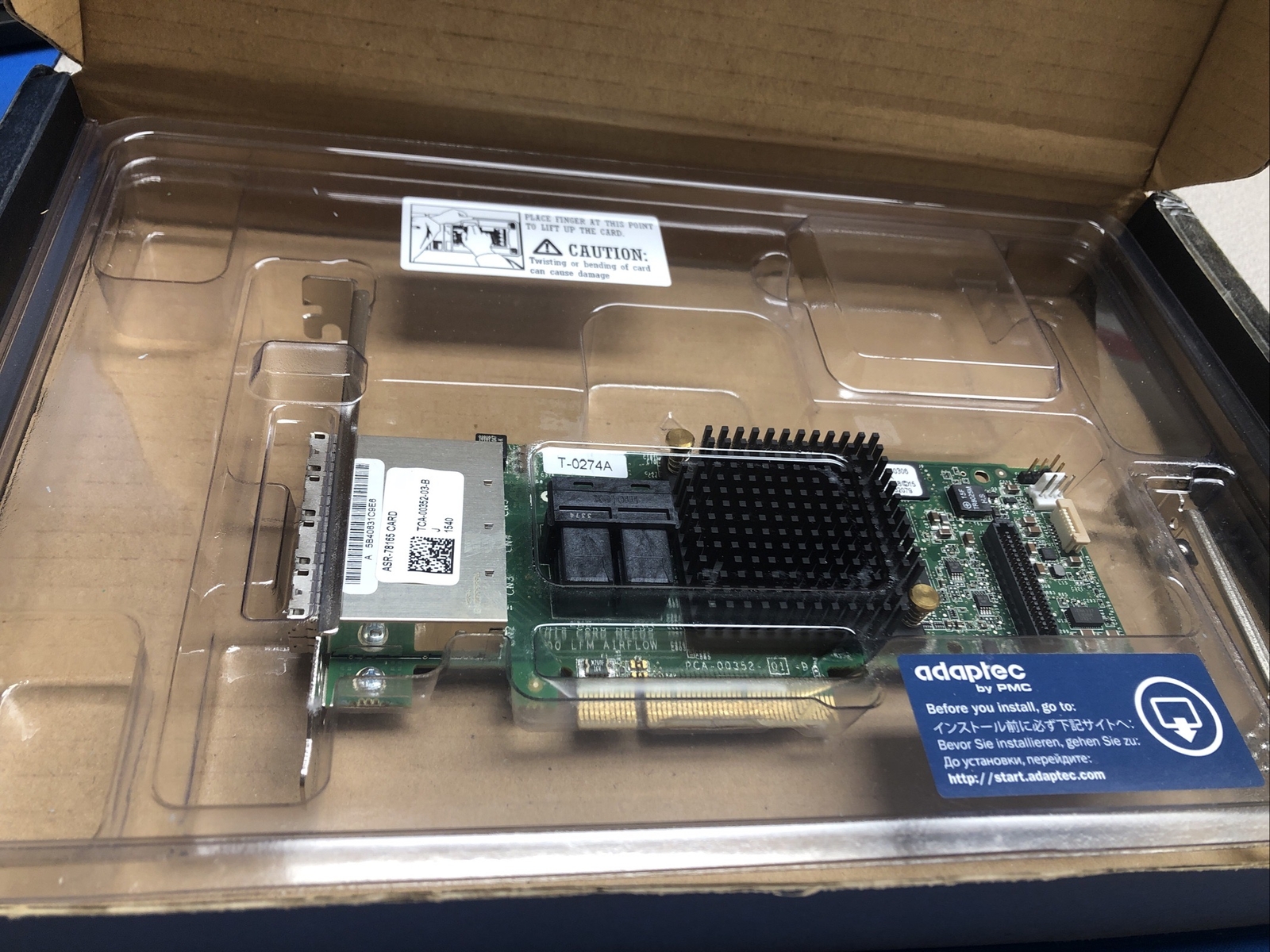 GENUINE NEW Adaptec BY PMC Controller Card  ASR-78165 SINGLE