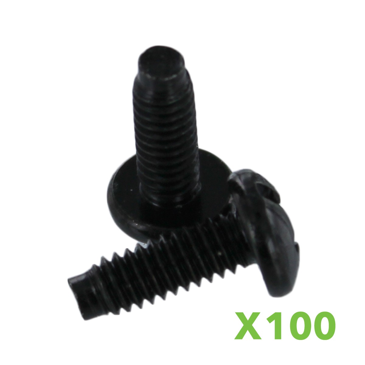 100 pack Server Rack Screws 3/8" Pan Phillips 12-24 Stainless Steel 19" Rack