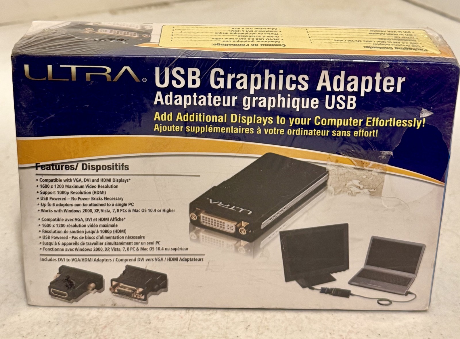 ULTRA USB Graphics Adapter - VGA/DVI/HDMI Displays - U12-40889 NEW