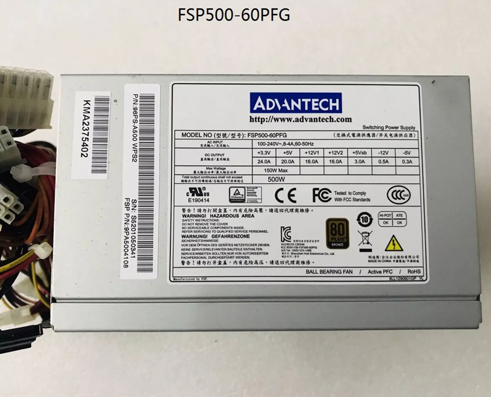 For Advantech FSP500-60PFG 500W Power Supply