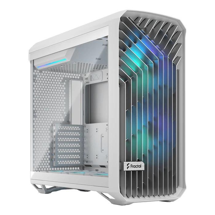 Fractal Design Torrent White ATX Tempered Glass Window High-Airflow Mid Tower