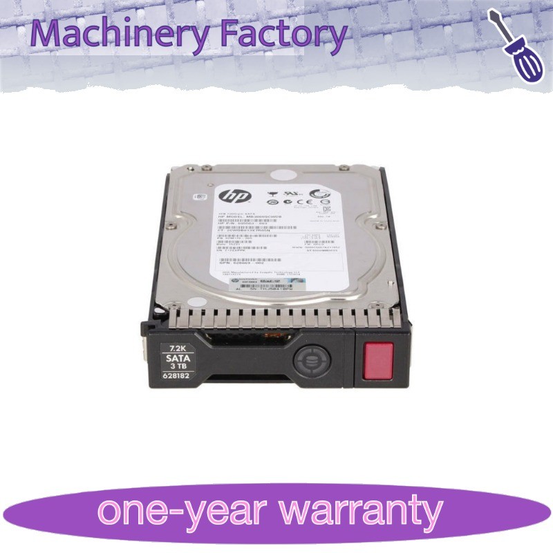 1PCS Used FIT FOR HP 628061-B21 628182-001 3TB 7.2K 3.5" SATA SC G8/G9 6G Hard