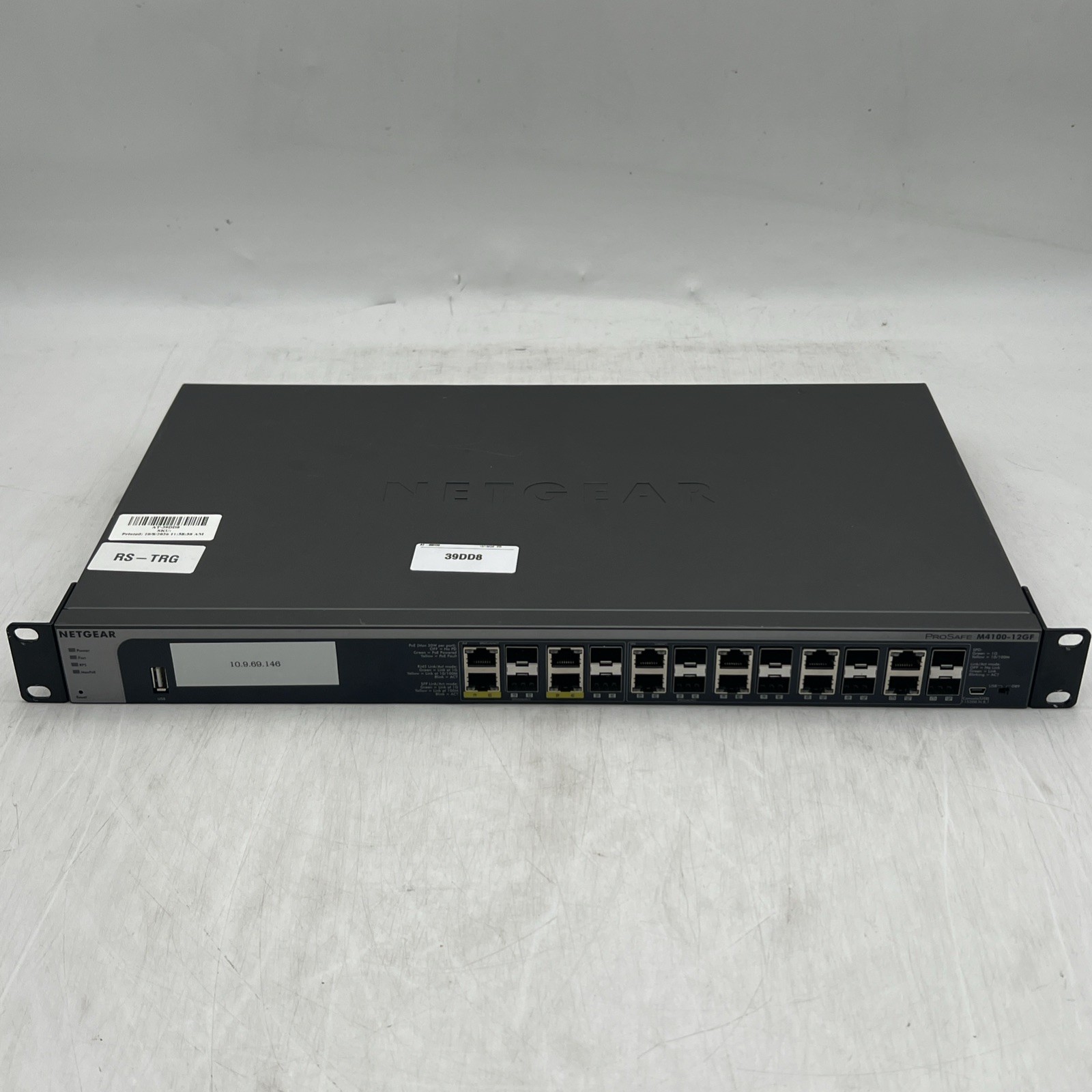 NetGear ProSafe M4100-12GF V1H2 Gigabit PoE Network Switch GSM7212F