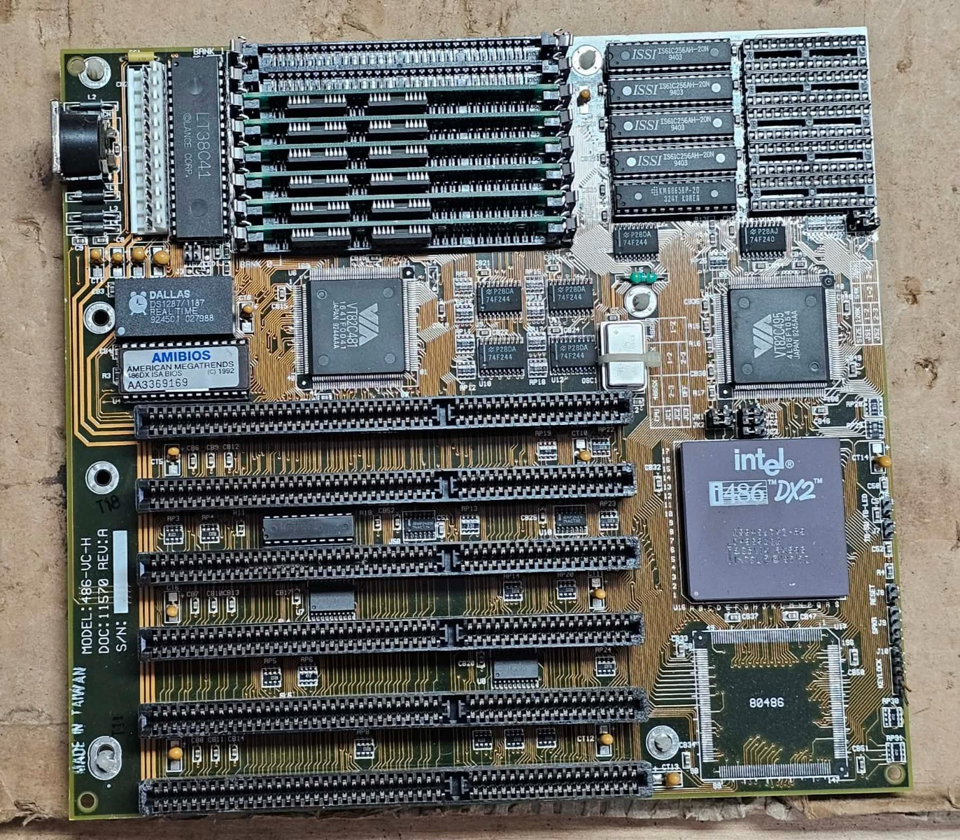 Vitnage Retro Gaming FIC 486-VC-H Motherboard w/Intel 486DX2 4MB SIMM ISA VIA