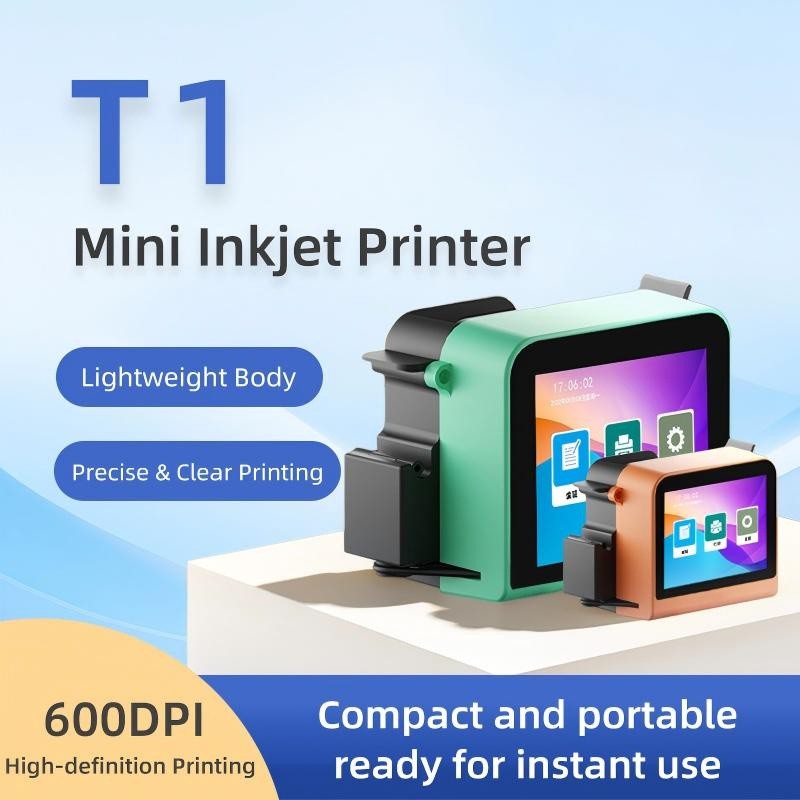 Mini Handheld Inkjet Printer Prints Serial Number and Batch Code on Cartons