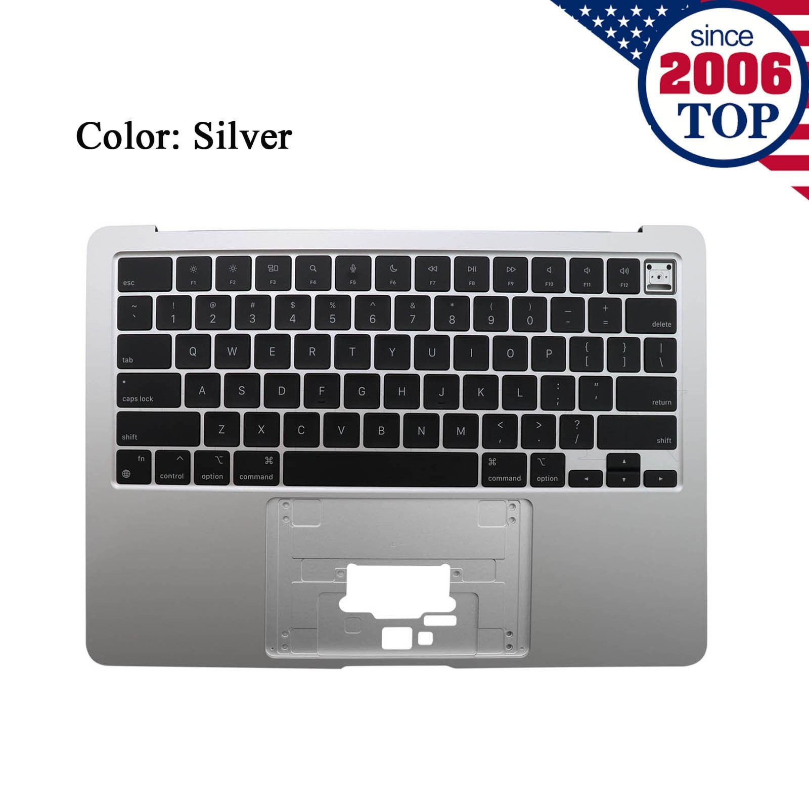 Silver Palmrest For MacBook Air 13" M2 A2681 2022 Grade A Top Case US Keyboard