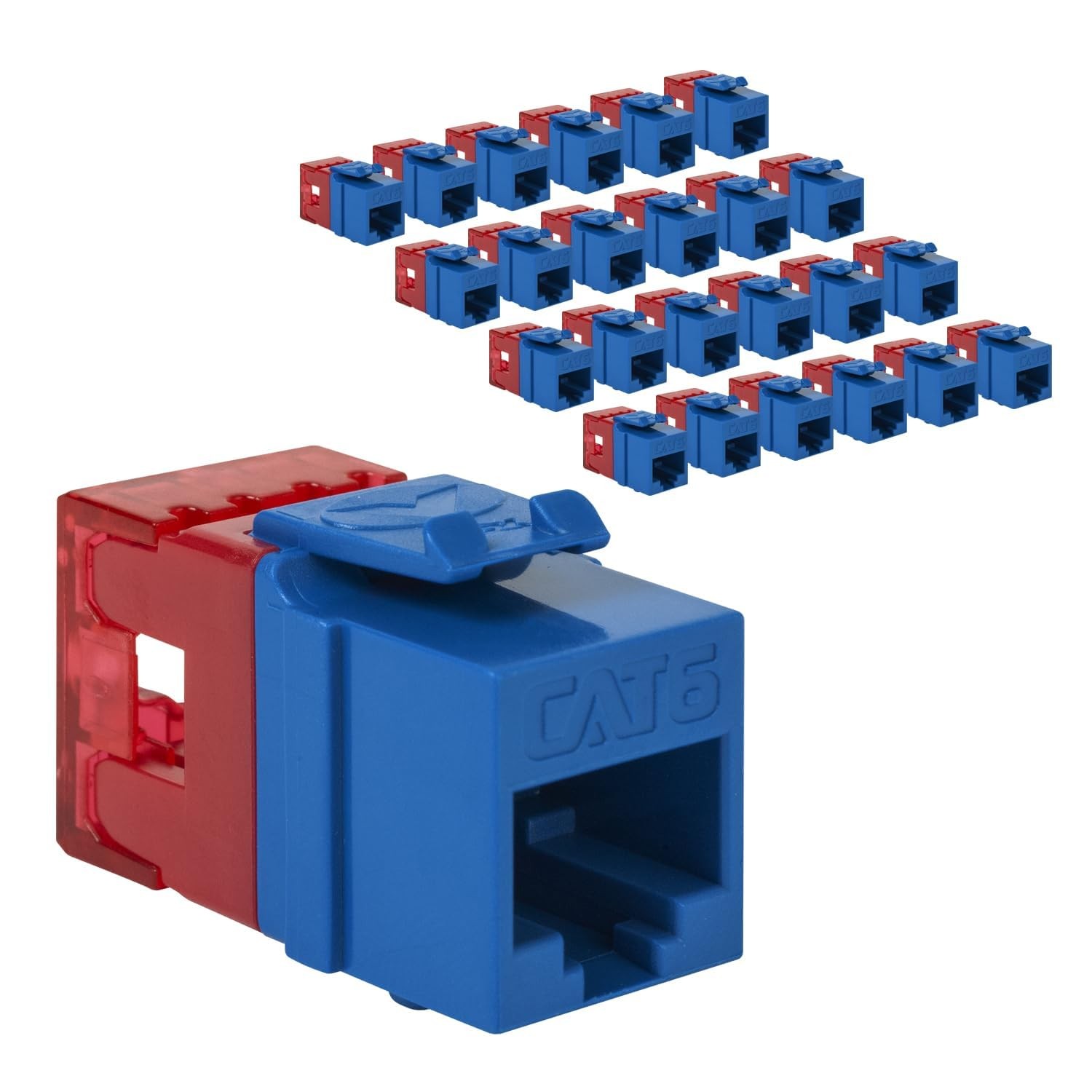 ICC ICC-IC107F6CBL Module CAT 6 HD 25PK Blue - NEW - Retail Pack of 25, White