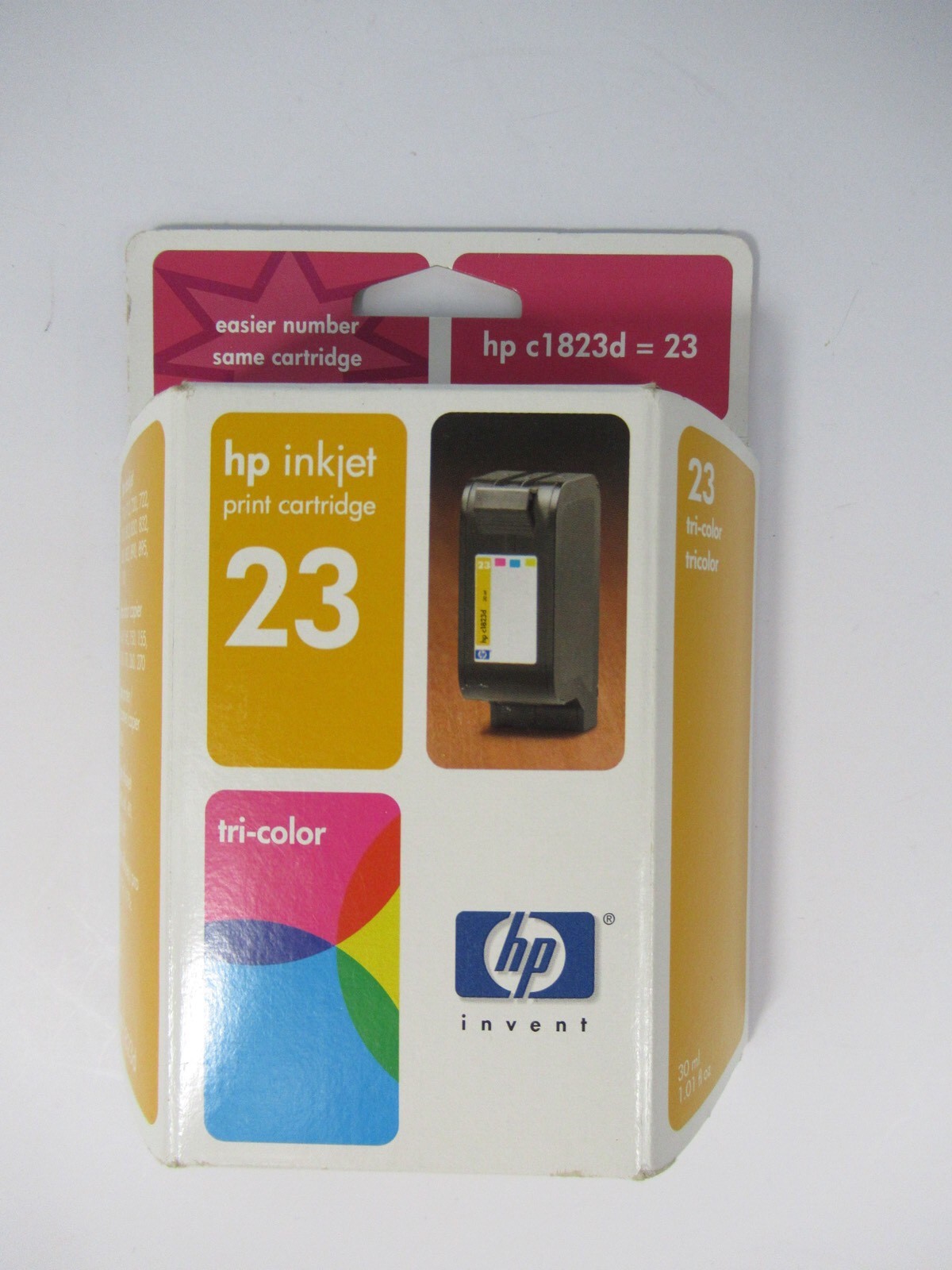 HP 23 Tri-Color Ink Cartridge C1823D Genuine New C1823D Expires September 2002