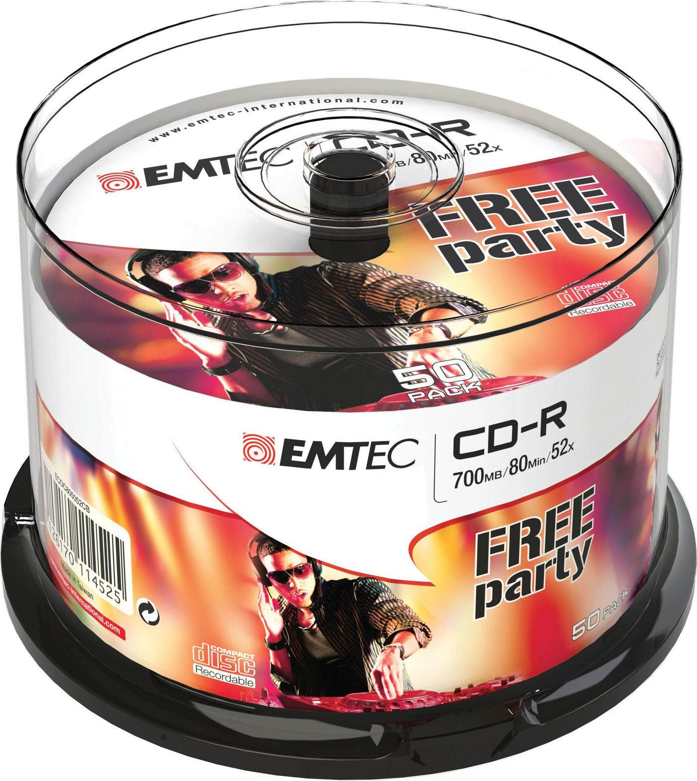 EMTEC ECOC805052CB CD-R 700MB 50pcs 52x Cake NEW PACKAGING 26 ~E~