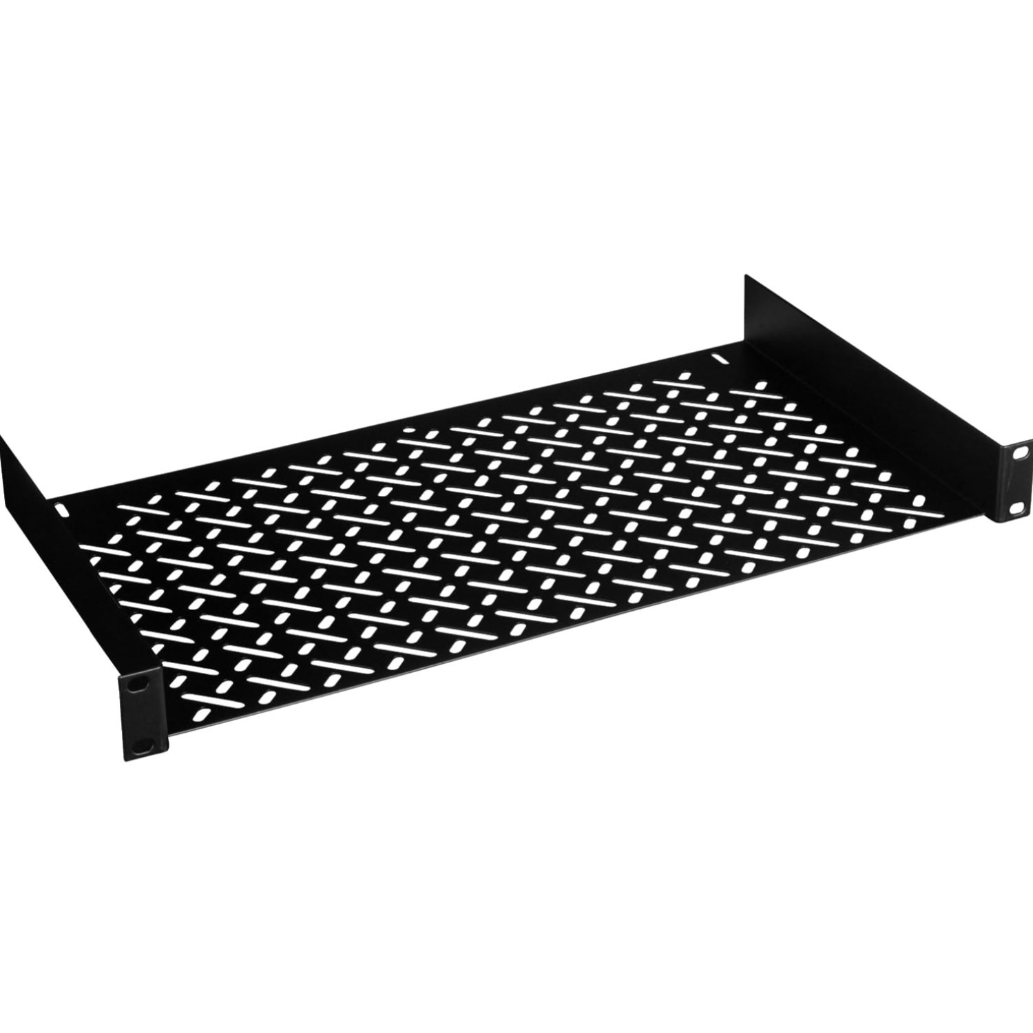 AVBcable 1U 19 Rack Shelf Black Powder Coat UTR1