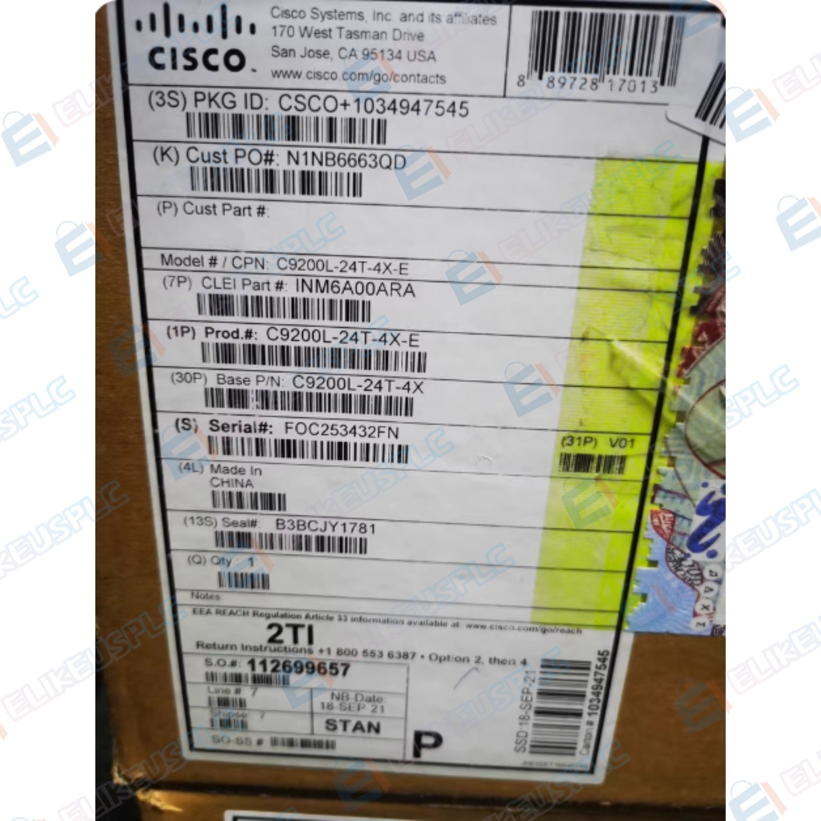 Cisco C9200L-24T-4X-E Network Switch 24 Port Switch C9200L24T4XE fedex or DHL