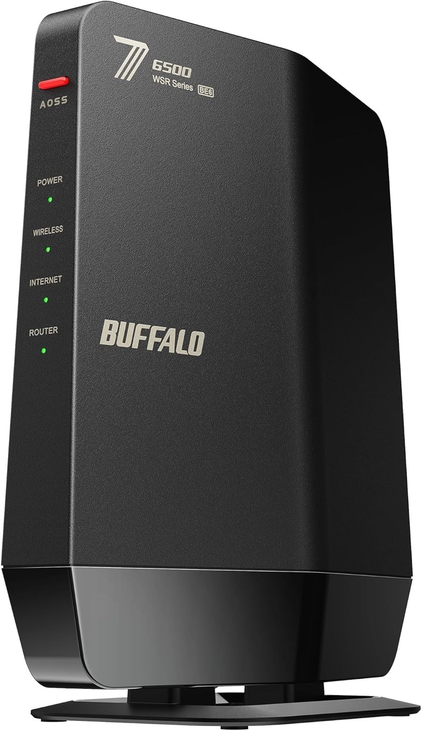 Buffalo Wi-Fi 7 Router Premium 6500 Wireless LAN 2.5G 5764 + 688Mbps Black Japan
