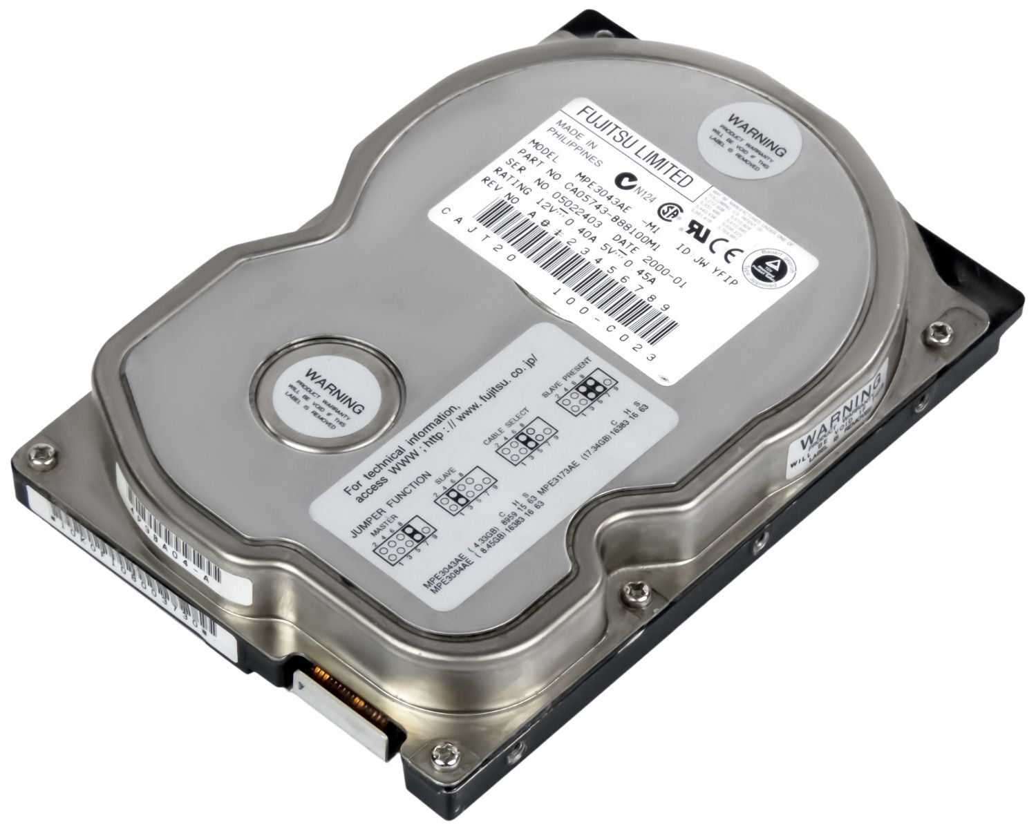 Fujitsu MPE3043AE 4.3GB 5.4K RPM 3.5in Internal HDD ATA IDE PATA