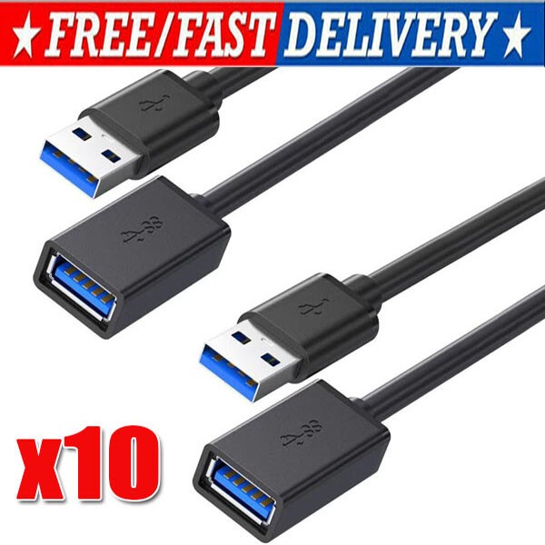 USB3.0 Extension Cable High Speed Extender Cord Adapter TypeA Male to Female LOT