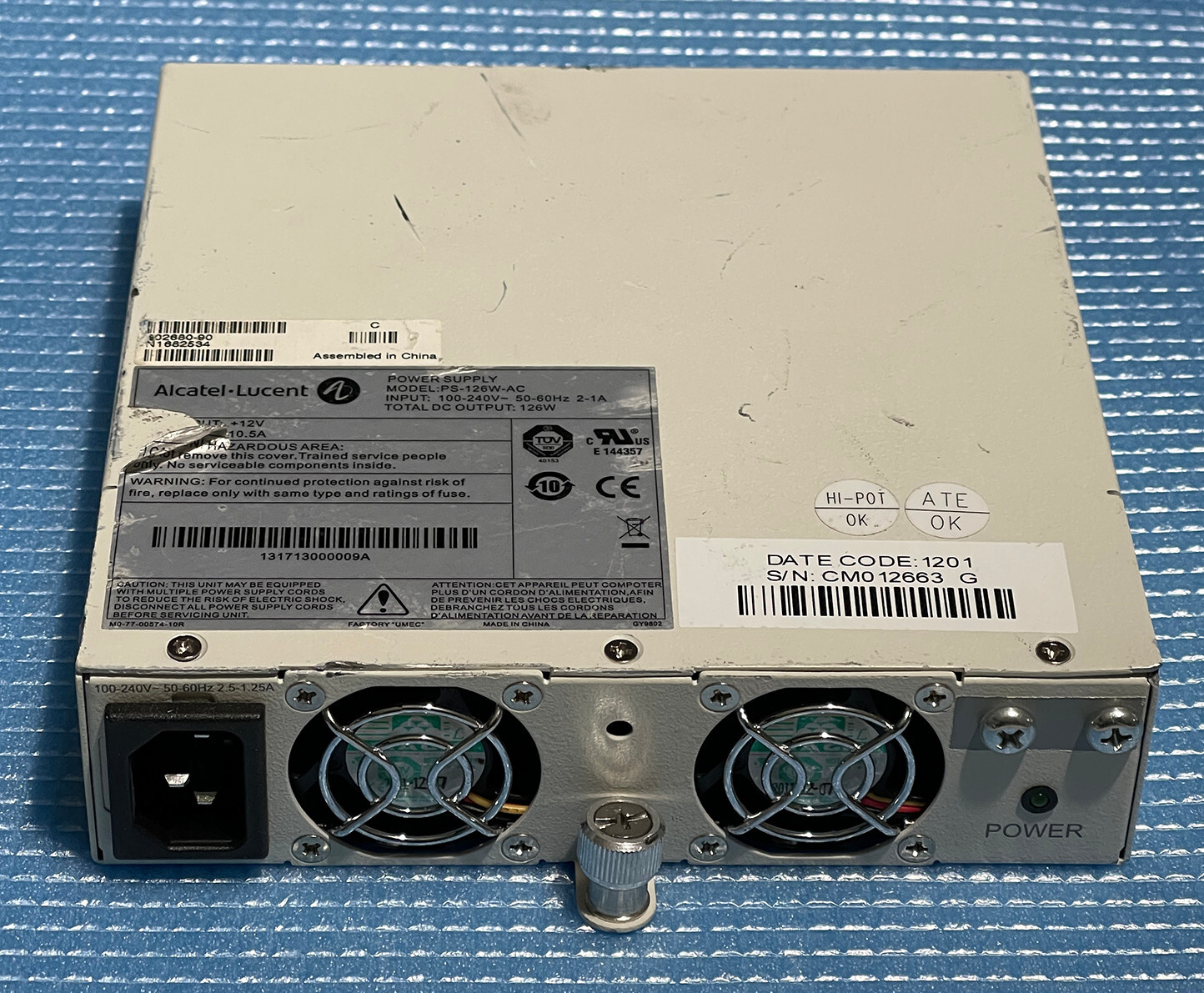 ALCATEL-LUCENT PS-126W-AC Alcatel Lucent Power Supply 126W 10A ALCATEL 902428-90