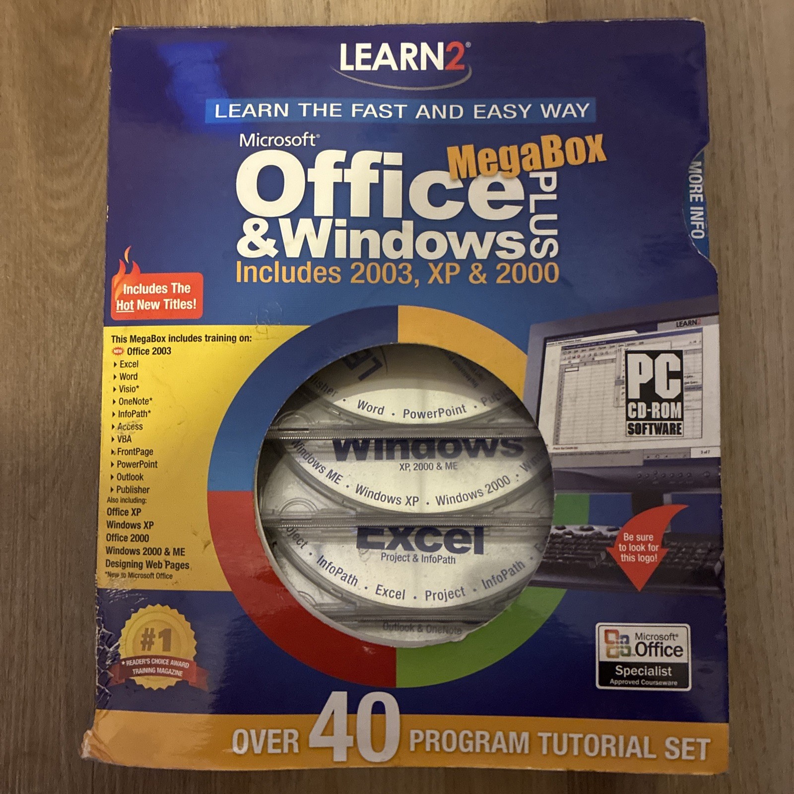 Learn2 Microsoft Office & Windows Plus MegaBox Includes 2003, XP, & 2000