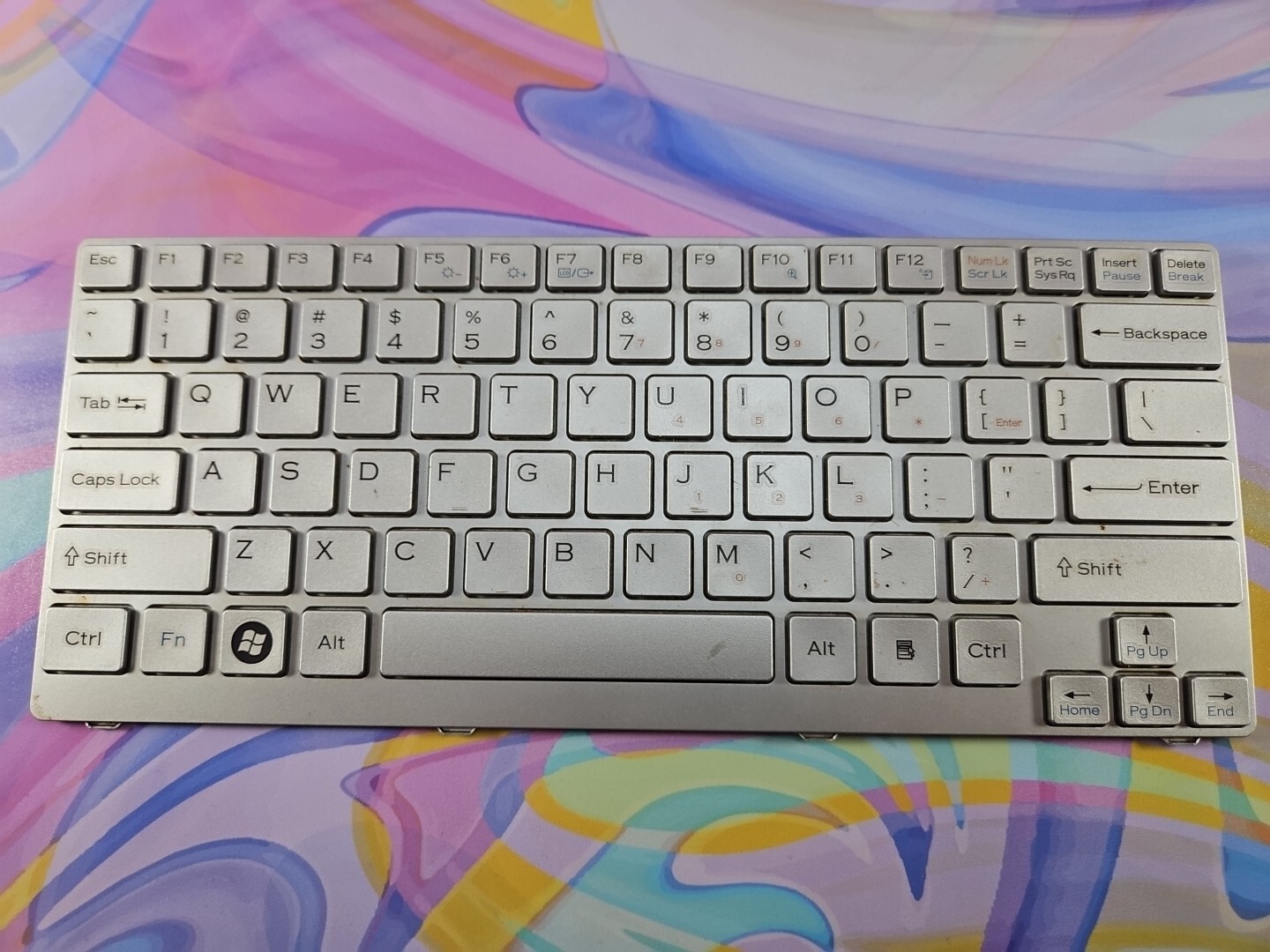 Sony Vaio PCG-5L2L Laptop Replacement Keyboard, Silver