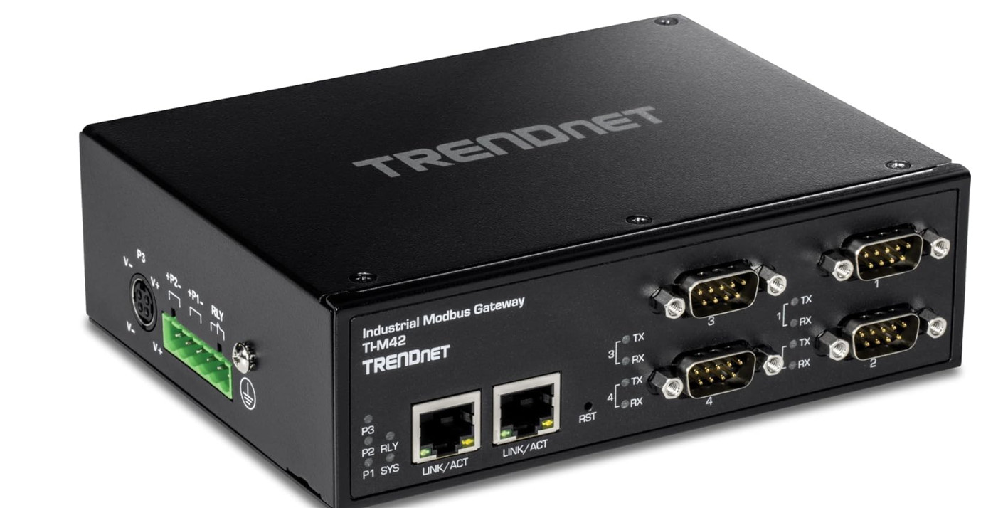 TRENDnet TI-M42, 4 x Serial DB-9 Ports, 2 x Fast Ethernet Ports