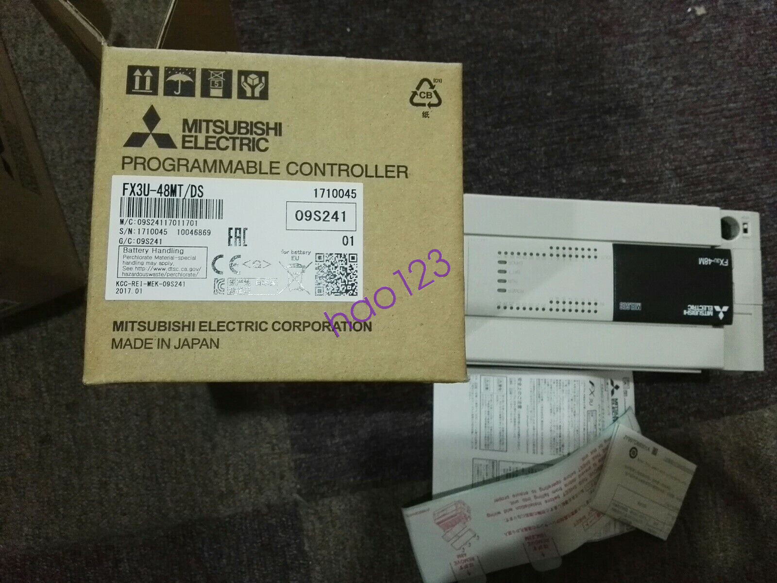 Mitsubishi Programmable Controllers FX3U-48MT-DS UPS/FedEx NEW