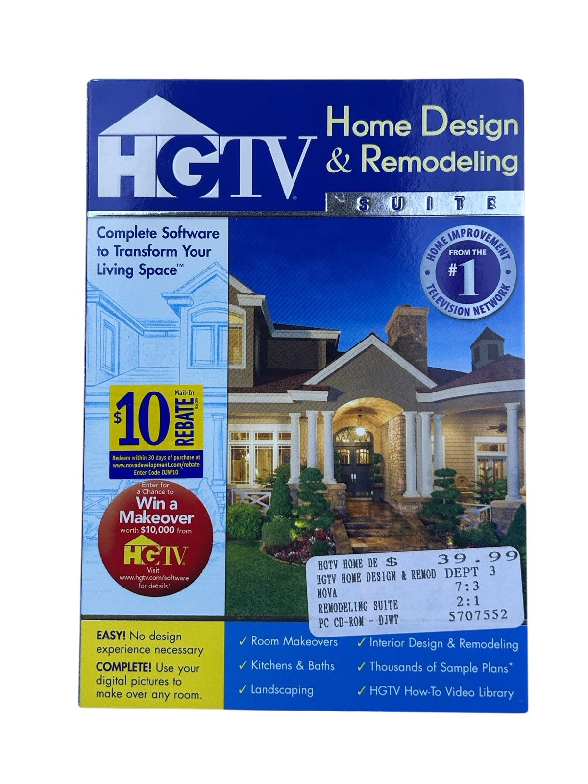 HGTV Home Design & Remodeling Suite Software Kit - New Sealed