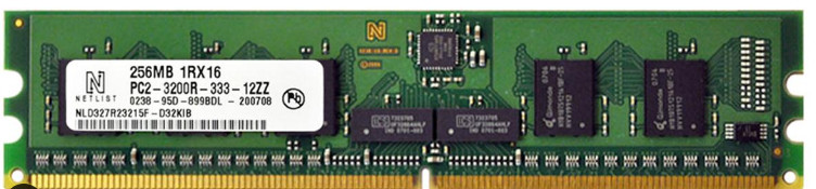 Netlist 256MB 1RX16 PC2-3200R RAM MEMORY NLD327R23215F-D32KIB