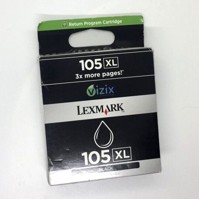 Lexmark #105XL Genuine BLACK INK Cart, Pro805 Pro901 Pro905 14N0822A Pro-901/905