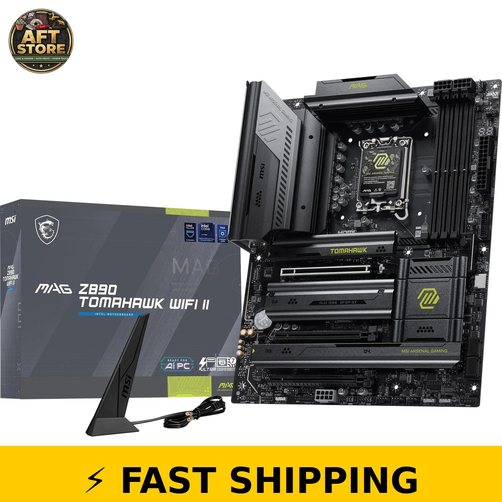 MSI MAG Z890 TOMAHAWK WiFi II Motherboard - DDR5, ATX, Intel LGA 1851