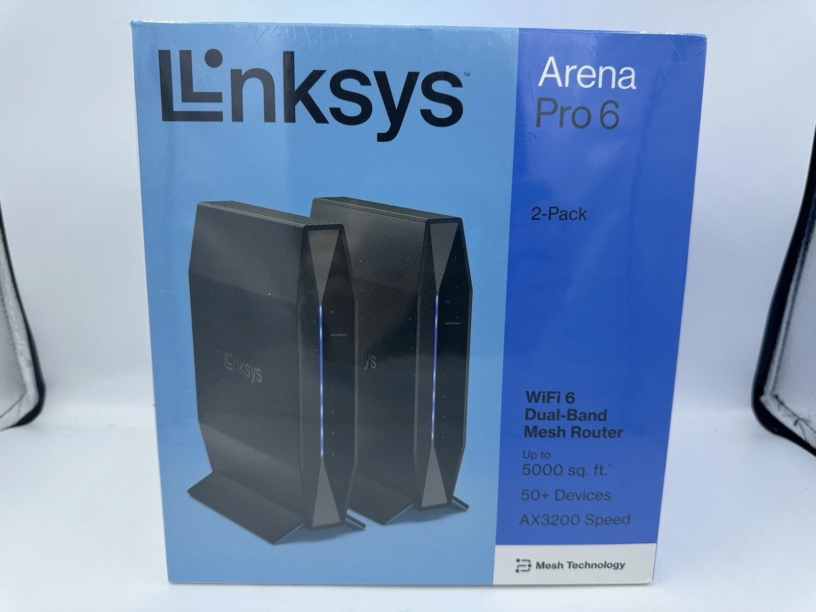 Linksys Arena Pro 6 WiFi 6 Dual Band Mesh Router 2 Pack AX3200, 50+ Devices