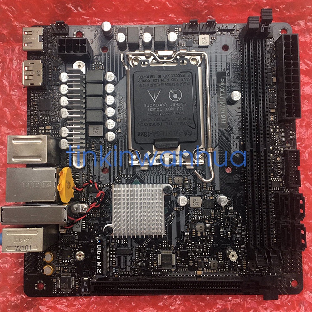 For ASRock H610M-ITX/ac Motherboard LGA1700 DDR4 1×M.2 4×SATAIII Micro ATX