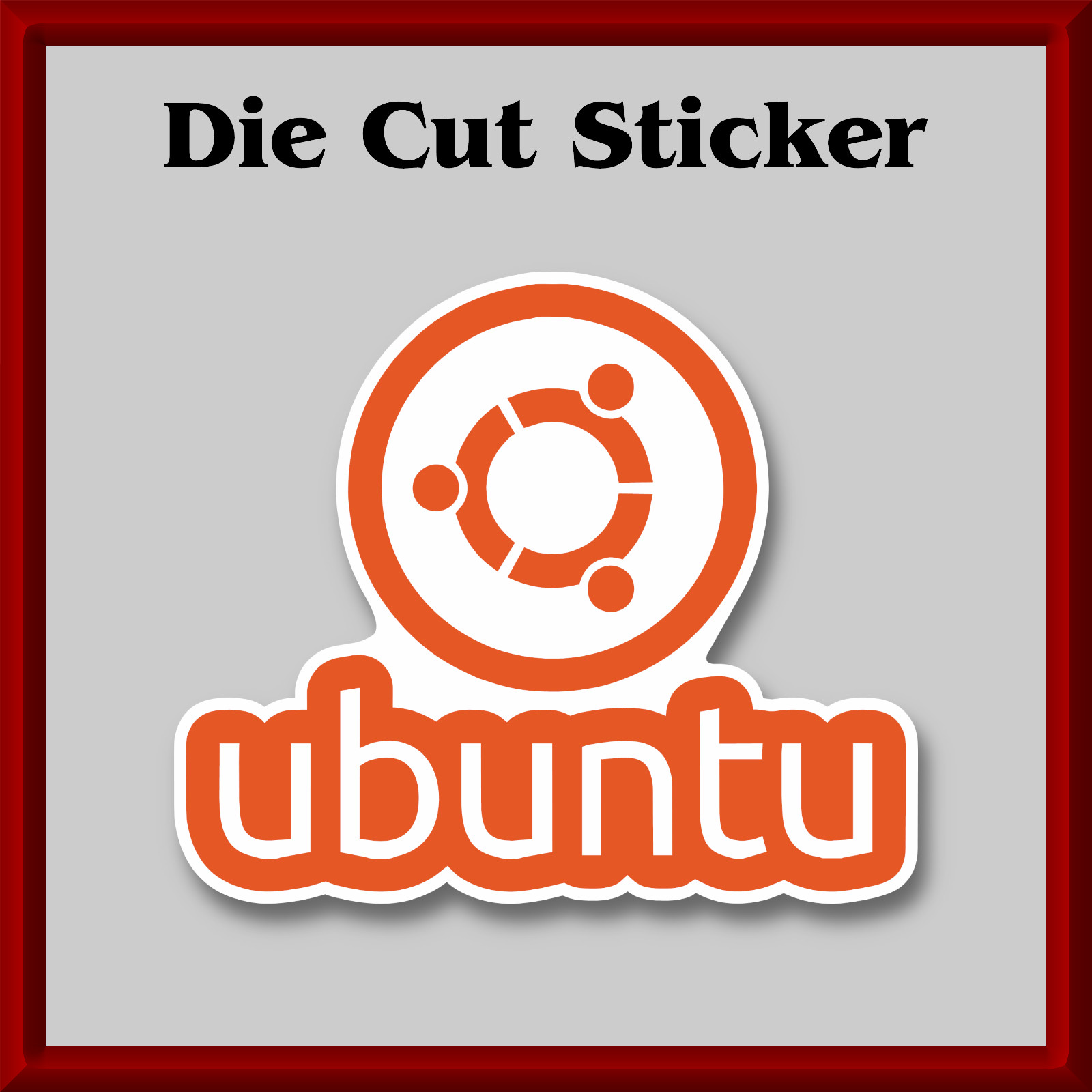 Linux Ubuntu Sticker - Waterproof Vinyl Printed Decal for Water Bottles & Laptop