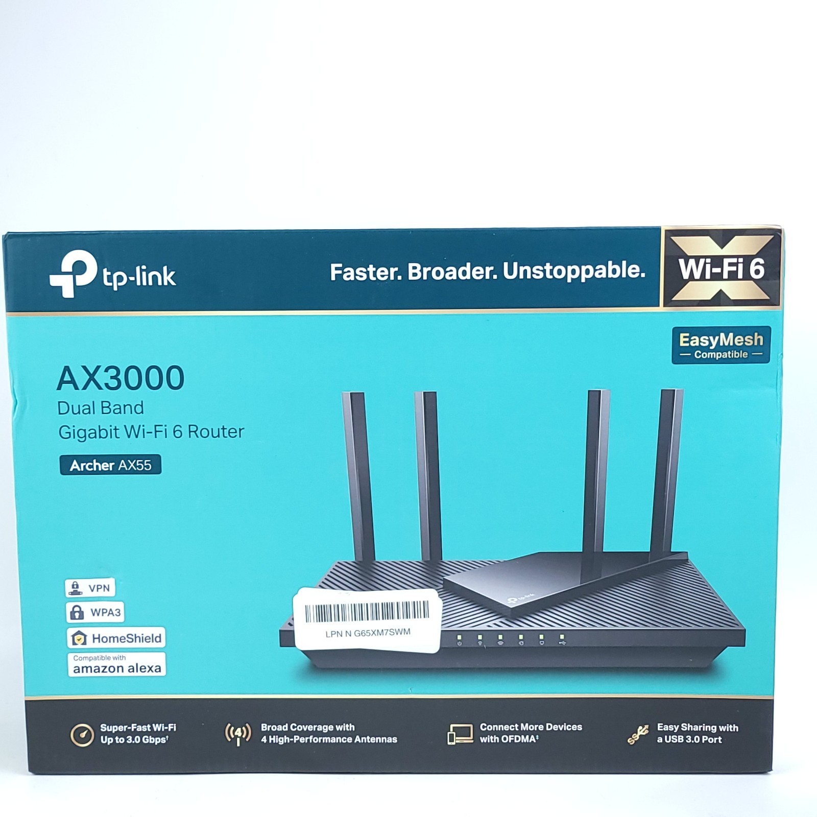 TP-Link Archer AX55 Dual-Band AX3000 Wi-Fi 6 Router Wireless Gigabit