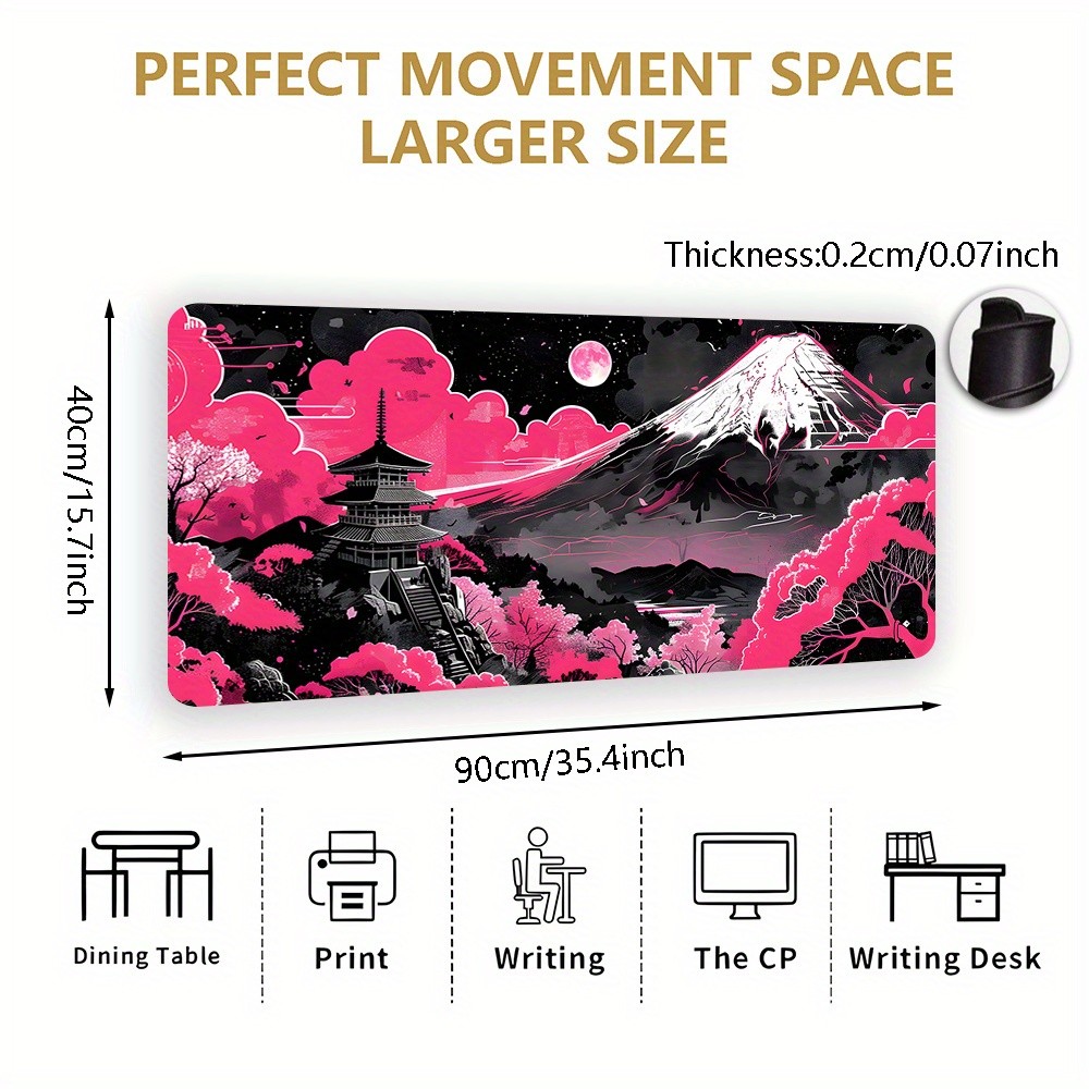 XXL Neon Gaming Desk Mat & Mouse Pad Compatible for /PC/Laptop - Non-Slip Comp