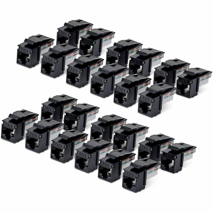 StarTech Cat6 Keystone Jack 24-Pack RJ45 Ethernet Keystone Jacks UTP Cat6 Wall