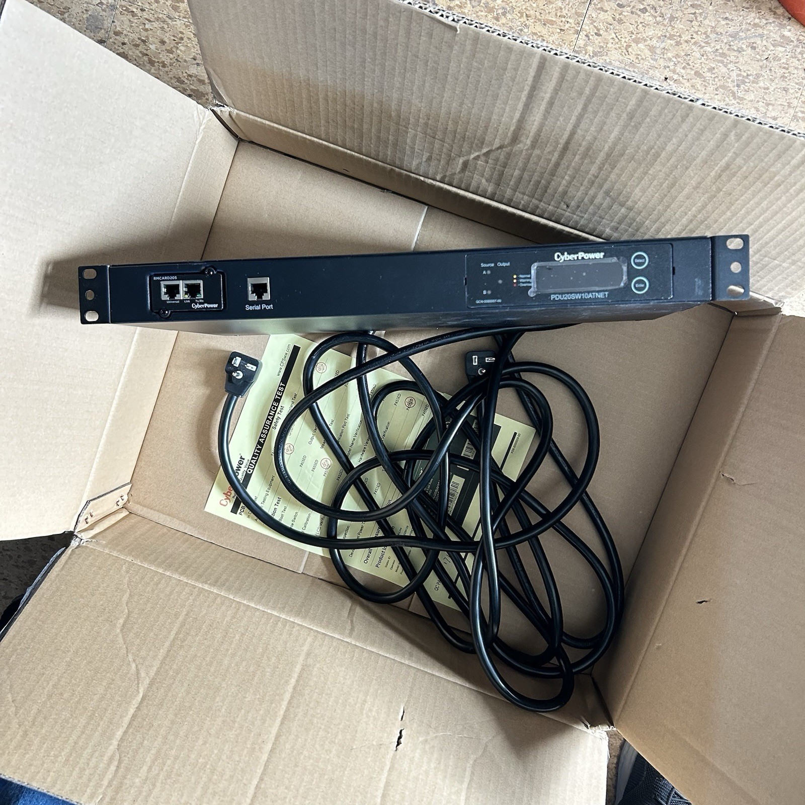 CyberPower PDU20SW10ATNET Switched ATS PDU - Open Box Complete with RMCARD