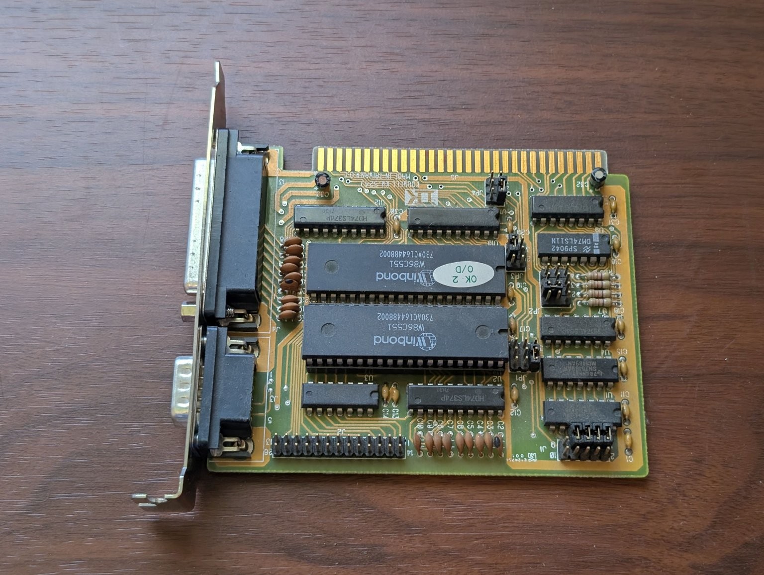 Kouwell EV-524 ISA Multi-I/O Card DB-25 DB-9 Vintage PC *READ*