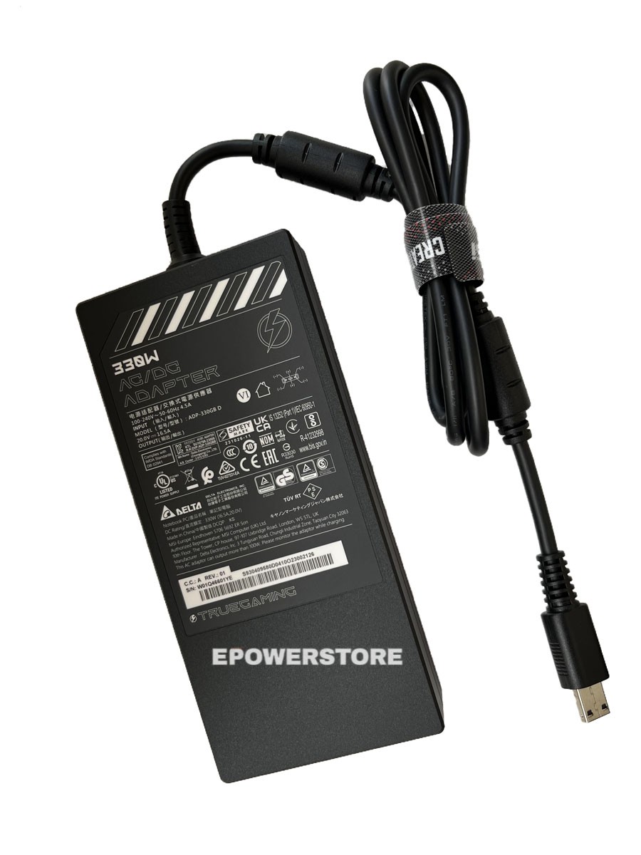330W Delta MSI AC Adapter Charger For MSI Vector 16 HX AI A2XWIG A2XWHG Laptop