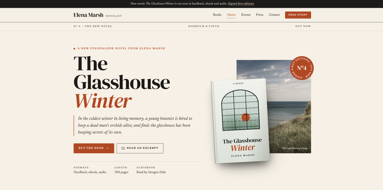 Auhor Publisher Website HTML + Free Setup & 3 Mo High-Performance Hosting