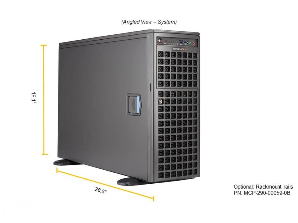 Supermicro SYS-540A-TR 4GPU Server 8X3.5"W/ Intel 4316 CPU /256GB RAM /960GB SSD